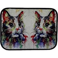 Miapet 60 x 45 cm Gökkuşağı Elekli Desenli Kedi Tuvalet Önü Paspası