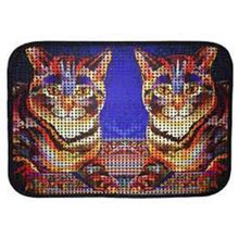 Miapet 60 x 45 cm İkiz Kaplan Elekli Desenli Kedi Tuvalet Önü Paspası