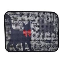 Miapet Elekli Desenli Patiler 60x45 cm Kedi Tuvalet Önü Paspası