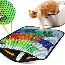Miapet Elekli Desenli Yedi Kedi 60x45 cm Kedi Tuvalet Önü Paspası