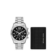 Michael Kors MK1091SET Metalik Gri Erkek Kol Saati ve Kartlık