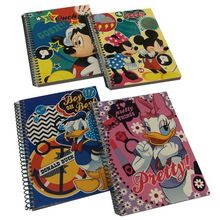 Mickey Mouse A6 80 Yaprak Çizgili Spiralli Defter