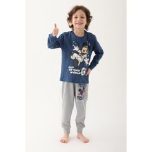 Mickey Mouse D4821-3 Koyu Indigo Erkek Çocuk Pijama