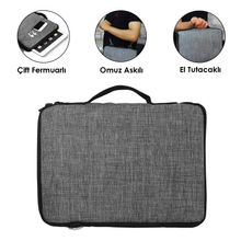 Microcase 10 inch Tabletler için Omuz Askılı ve El Tutacaklı Universal Sleeve Taşıma Çantası -AL3068