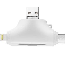 Microcase Al2743 Beyaz Type-c Lightning Micro Usb Telefonlar İçin Flash Disk Adaptör