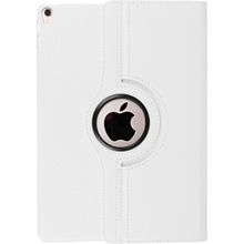 Microcase Apple iPad 2017 9.7 360 Döner Standlı Beyaz Kılıf + Ekran Koruyucu