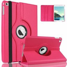 Microcase Apple İpad Air 360 Döner Standlı Deri Kılıf Pembe