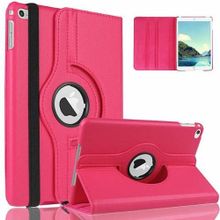 Microcase Apple İpad Mini 4 360 Döner Standlı Deri Kılıf Pembe
