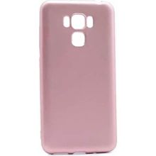 Microcase Asus Zenfone 3 Deluxe ZS570KL Premium Silikon Tempered Cam + Pembe Kılıf