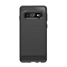 Microcase Samsung Galaxy S10 Brushed Carbon Fiber Silikon Kılıf