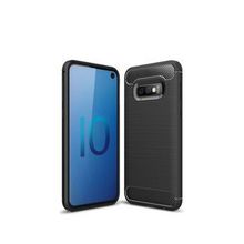 Microcase Samsung Galaxy S10E Brushed Carbon Fiber Silikon Kılıf