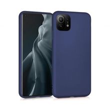 Microcase Xiaomi Mi 11 Premium Matte Silikon Lacivert Kılıf