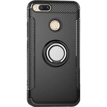 Microcase Xiaomi Mi 5X A1 Yüzük Standlı Armor Silikon Tempered Cam + Kılıf