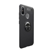 Microcase Xiaomi Mi 8 SE Focus Serisi Yüzük Standlı Siyah Silikon Kılıf
