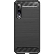 Microcase Xiaomi Mi 9 Brushed Carbon Fiber Silikon Kılıf