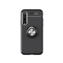 Microcase Xiaomi Mi 9 SE Focus Serisi Yüzük Standlı Siyah Silikon Kılıf