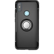 Microcase Xiaomi Mi A2 Lite Yüzük Standlı Armor Silikon Kılıf