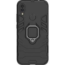 Microcase Xiaomi Redmi Note 7 Pro Batman Serisi Yüzük Standlı Armor Siyah Kılıf