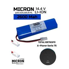 Micron Tefal RR76OF0 X-Plorer Serie 75 Robot Süpürge Için 14.4V 2600MAH Robot Süpürge Pili Bataryası