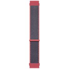 Microsonic Amazfit GTS 2E Uyumlu 42 mm Hasırlı Woven Sport Loop Koyu Pembe Kordon