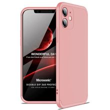 Microsonic Apple 12 Mini Kılıf Double Dip 360 Protective Rose Gold Cep Telefonu Kılıfı