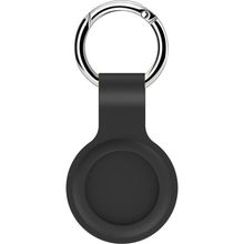 Microsonic Apple Air Tag Liquid Silicone Protective Case Siyah Kılıf