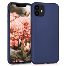 Microsonic Apple iPhone 11 6.1 inç Mat Lacivert Silikon Cep Telefonu Kılıfı