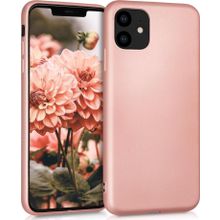 Microsonic Apple iPhone 11 6.1 inç Mat Rose Gold Silikon Cep Telefonu Kılıfı