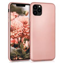 Microsonic Apple iPhone 11 Pro Max 6.5 inç Mat Rose Gold Silikon Cep Telefonu Kılıfı