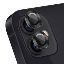 Microsonic Apple iPhone 12 Mini Tekli Siyah Kamera Lens Koruma Camı