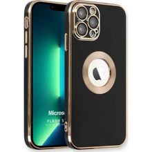 Microsonic Apple iPhone 12 Pro Flash Stamp Siyah Cep Telefonu Kılıfı