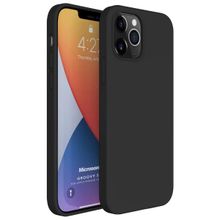 Microsonic Apple iPhone 12 Pro Groovy Soft Siyah Cep Telefonu Kılıfı