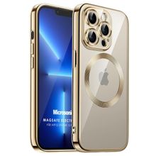 Microsonic Apple iPhone 12 Pro Magsafe Luxury Electroplate Gold Cep Telefonu Kılıfı