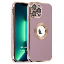 Microsonic Apple iPhone 12 Pro Max Flash Stamp Pembe Cep Telefonu Kılıfı