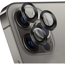 Microsonic Apple iPhone 12 Pro Siyah Tekli Kamera Lens Koruma Camı