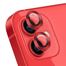 Microsonic Apple iPhone 12 Uyumlu Tekli Kırmızı Kamera Lens Koruma Camı