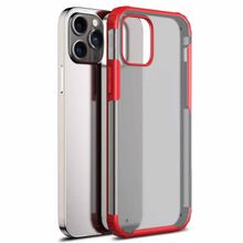 Microsonic Apple iPhone 13 Pro Frosted Frame Kırmızı Cep Telefonu Kılıfı