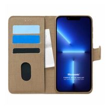 Microsonic Apple iPhone 13 Pro Max Fabric Book Wallet Gold Cep Telefonu Kılıfı