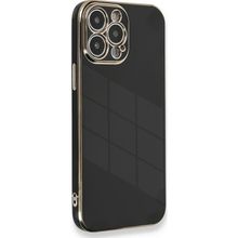 Microsonic Apple iPhone 13 Pro Max Olive Plated Siyah Cep Telefonu Kılıfı
