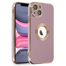 Microsonic Apple iPhone 14 Flash Stamp Pembe Cep Telefonu Kılıfı