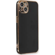 Microsonic Apple iPhone 14 Olive Plated Siyah Cep Telefonu Kılıfı