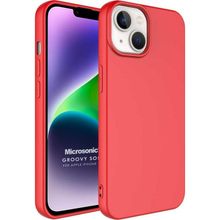 Microsonic Apple iPhone 14 Plus Groovy Soft Kırmızı Cep Telefonu Kılıfı