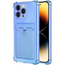 Microsonic Apple iPhone 14 Pro Card Slot Shock Mavi Cep Telefonu Kılıfı