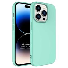 Microsonic Apple iPhone 14 Pro Groovy Soft Turkuaz Cep Telefonu Kılıfı