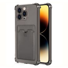Microsonic Apple iPhone 14 Pro Max Card Slot Shock Füme Cep Telefonu Kılıfı