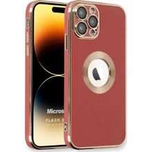 Microsonic Apple iPhone 14 Pro Max Flash Stamp Kırmızı Cep Telefonu Kılıfı