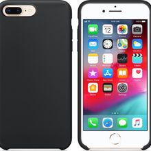 Microsonic Apple iPhone 7 Plus Liquid Lansman Silikon Siyah Cep Telefonu Kılıfı