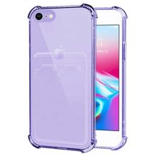 Microsonic Apple iPhone 8 Card Slot Shock Lila Cep Telefonu Kılıfı