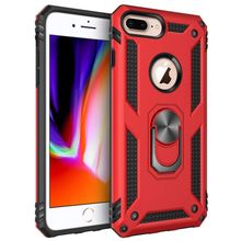 Microsonic Apple iPhone 8 Military Ring Holder Kırmızı Kılıf