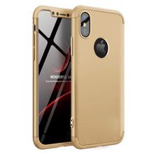Microsonic Apple iPhone X Gold Double Dip 360 Protective Kılıf